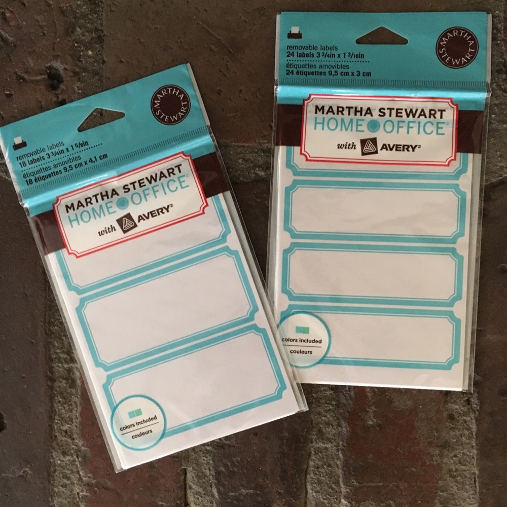 Martha Stewart Removable Labels - with Avery